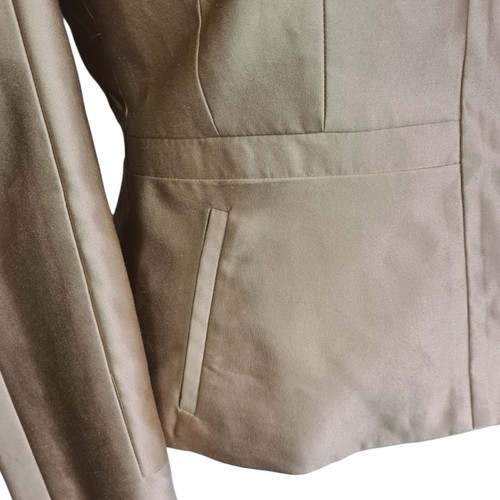 LK BENNETT Hepburn Champagne Gold Silk Blend Suit Jacket Womens Size UK 10 - Picture 4 of 7