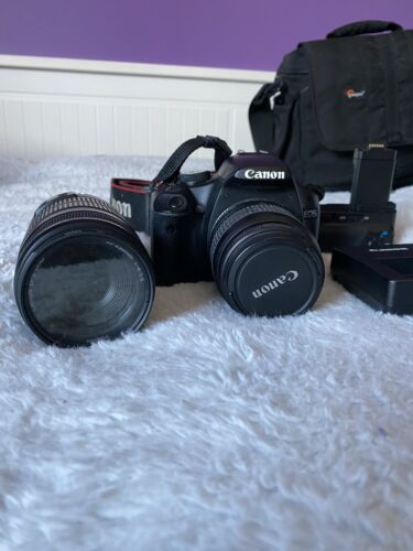 canon eos rebel t1i + EF-S 55-250mm Zoom Lens + Lens 35-80 Mm + Accesorries - Picture 2 of 14