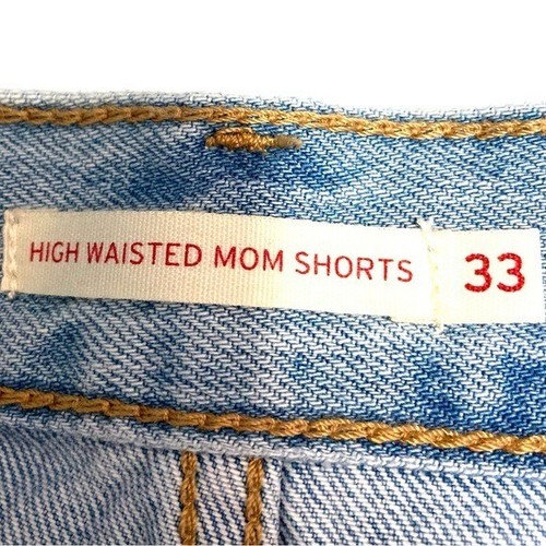 Levi’s High-Waisted Mom Shorts Women’s Size 33 Dad Jokes Light Wash Denim Retro - Bild 3 von 6