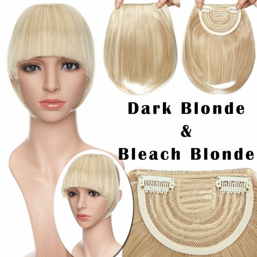 Extensiones de cabello delanteras con flequillo lateral limpio cabello liso grueso 1 pieza EE. UU. - Imagen 31 de 52