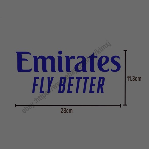 Emirates Fly Better Logo Patch Wärmeübertragung für AC Mailand Real Madrid Arsenal - Bild 5 von 13