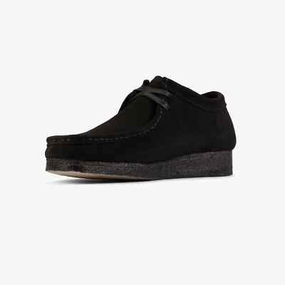 Clarks Originals Wallabee Mens Leather Shoes in Black | eBay