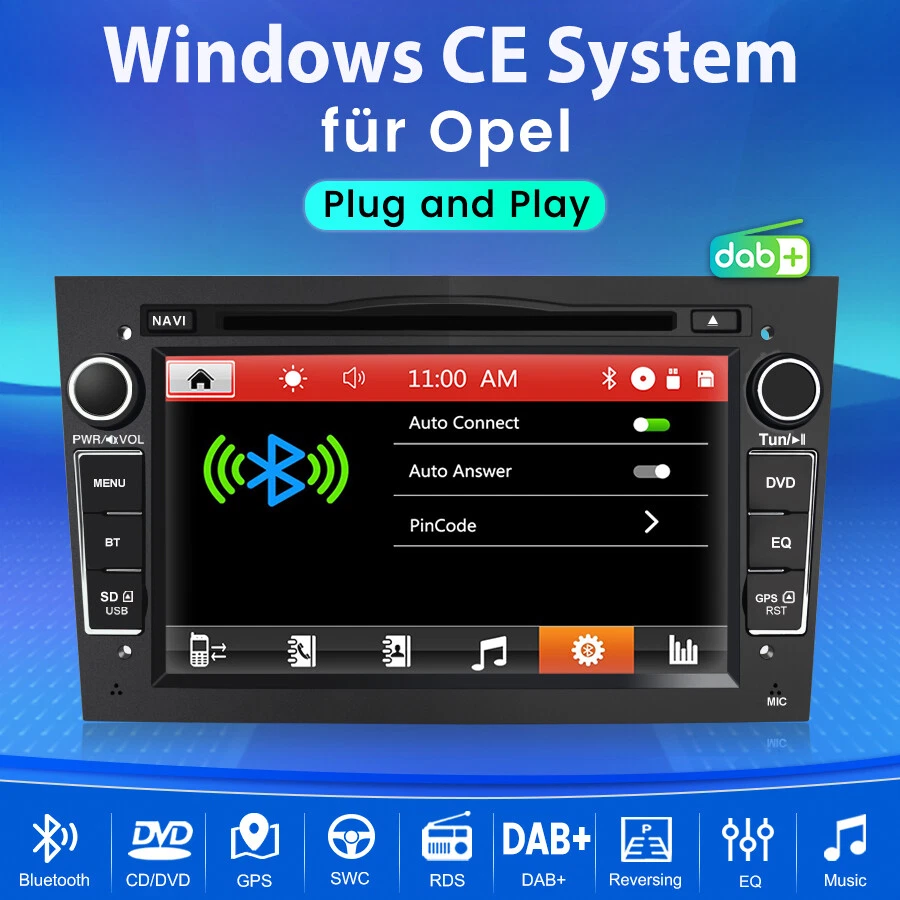 DAB+ Autoradio Stereo Per OPEL Antara Astra Combo GPS Navi DVD Player RDS BT - Immagine 2 di 4