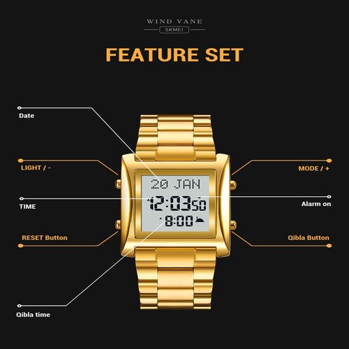 LED Licht Herren elektronische Mode SKMEI 1815 Kalender Armbanduhr Wecker Uhr Datum - Bild 2 von 12