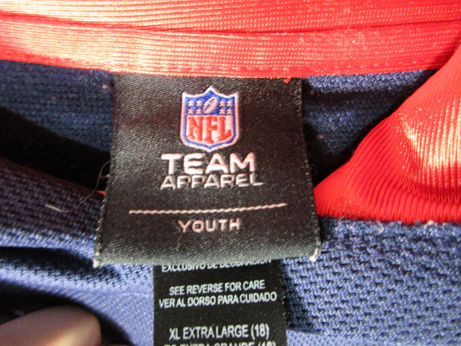 VETEMENTS Felpa con cappuccio NFL Team Apparel Youth New England Patriots taglia XL blu