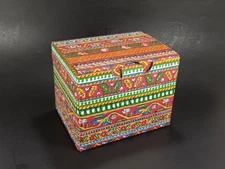 Arcosanti Gift Box For Chimes Multicolored Abstract Cardboard Cosanti 6.25" x 5"