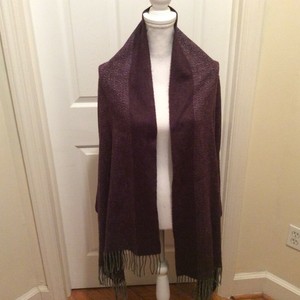 Made In Italy ZIGHILLI Burgundy Checkered Women/'s Scarf Shawl
