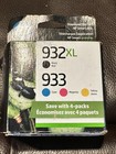 HP 932XL/933 Black & Color Ink Cartridges Combo 4 pack BRAND NEW Mar 2024