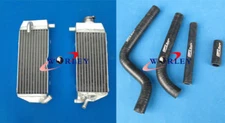 L+R Aluminum Radiator + BLACK hose for YAMAHA YZ 125 YZ125 2002 2003 2004