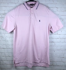 Polo Ralph Lauren Performance Short Sleeve Golf Polo Solid Pink Size Large