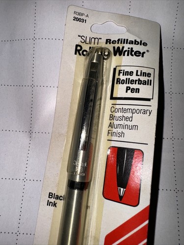 PENTEL R3 Slim Rolling Writer Rollerball Pen Anodized Aluminum Japan VINTAGE NEW - Picture 5 of 13