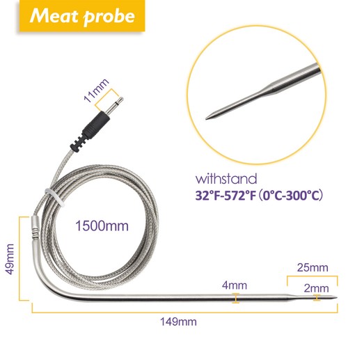 BBQ Thermometer Küche Fleisch Grill Fleischthermometer Bluetooth Smoker Oven C/F - Bild 12 von 16