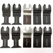 10PC Universal Saw Blade Oscillating Multi Tool Wood Metal Cutter Carbon Steel
