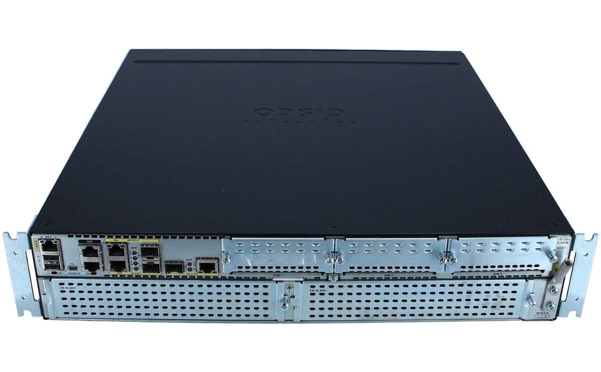 CISCO - ISR4351/K9 - Cisco ISR 4351 (3GE,3NIM,2SM,4G FLASH CISCO - ISR4351/K9 - Cisco ISR 4351 (3GE,3NIM,2SM,4G FLASH