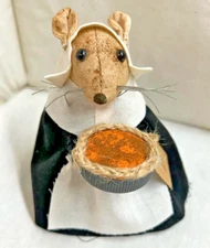 Mouse/Pilgrim/Thanksgiving/Pumpkin Pie/Primitive/Grunged