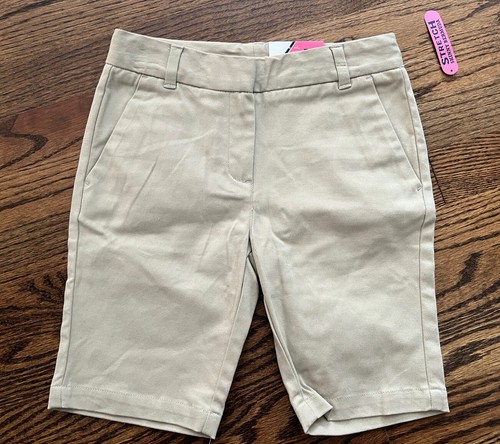 NWT IZOD Girls Size 7 Khaki School Uniform Shorts - Picture 1 of 3