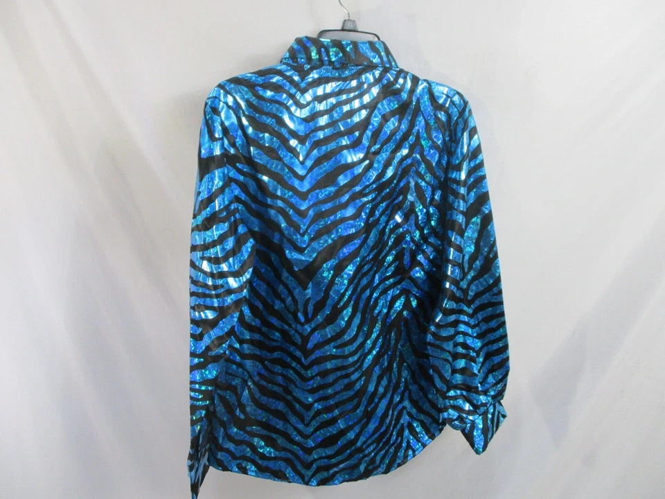 Camisa Disco Para Hombre Pequeña Azul Espíritu Iridiscente Halloween Manga Larga Poliéster Foto 2 de 4