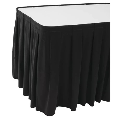 Snap Drape Flame-Retardant Box Pleat Forest Green Polyester Table Skirting - Picture 1 of 9