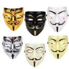V for Vendetta Mask Guy Fawkes Anonymous Hacker Halloween Cosplay Party Props