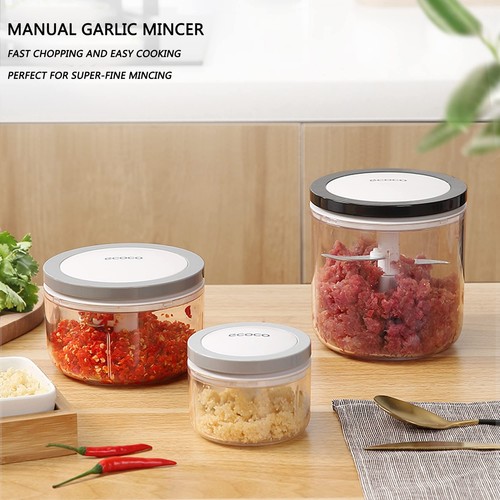 Manual Food Chopper Vegetable Chopper 550ml Garlic Mincer Hand Pull String Onion - Picture 4 of 6