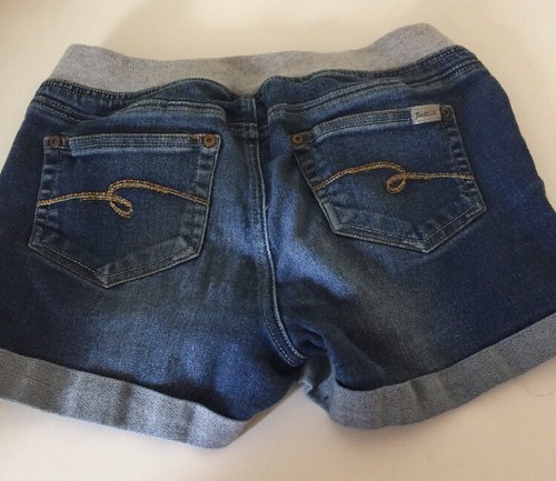 2 Girl's JUSTICE Shorts- Sz 12 1/2 Blue Jeans And Sz 14 White - Picture 4 of 8
