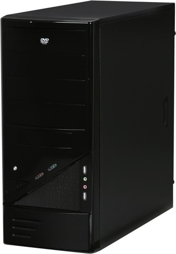 LOGISYS CS206BK Black ATX Mid Tower SOHO Computer Case with 480W Power Supply - Picture 3 of 7