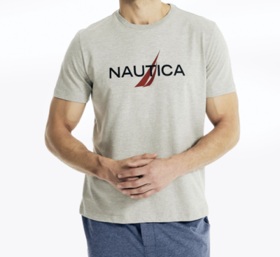 Nautica Men's Short Sleeve Graphic Tee Sleep T-Shirt NEW