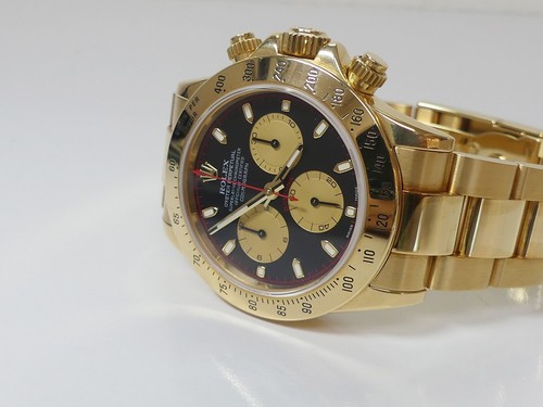 Rolex 18K yellow gold Daytona, Paul Newman dial, 116528 "D" Rolex serviced - Picture 3 of 14