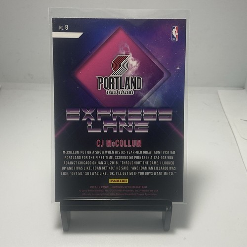 2018-19 Panini Donruss - Express Lane #8 - CJ McCollum - Picture 2 of 2