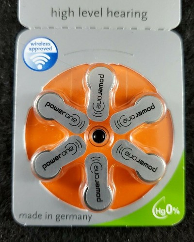 Power One 6Pk/#13 Exp 2022 Hearing Aid Battery Easy Tab Wireless Approved -006 - Picture 3 of 6