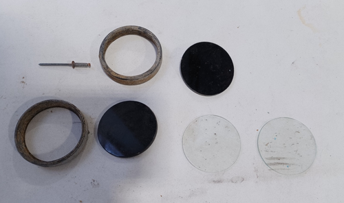 2 Paar antike Gummi Schweißer Schutzbrille Brille - Bild 3 von 3