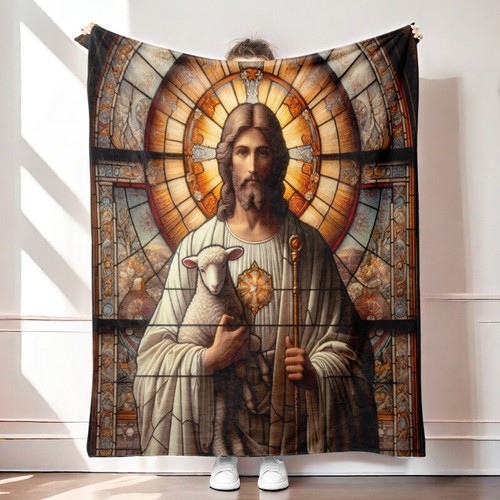Virgin Mary Jesus Flannel Blanket Bed Sofa Throw Soft Warm Plush Rug Bedding - Picture 3 of 16