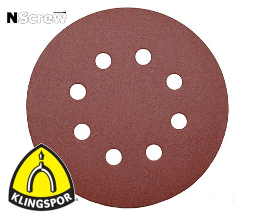 Klingspor Schleifscheiben 125 mm 8 Löcher Orbitalpads 5" Schleifpapier Körnung 40-600 - Bild 11 von 18