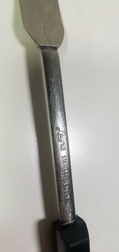 Vintage Leur's Stainless Steel Steak/Meat Serving Fork w/Black Plastic... - Picture 3 of 12