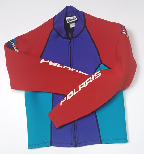 Vtg Womens Polaris Jet Pilot Wetsuit John and Jacket Size 8 Red Purple Turquoise - Picture 3 of 17