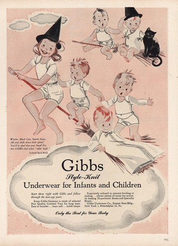 1954 Gibbs: Underwear for Infants and Children Vintage Print Ad