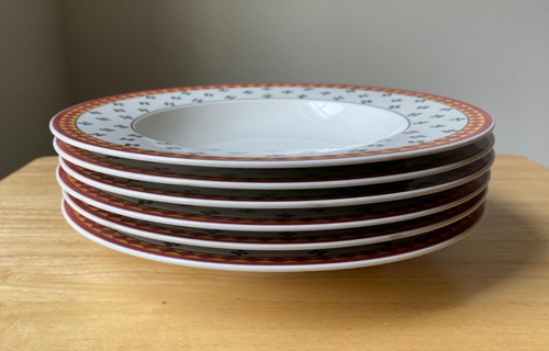 6 VILLEROY & BOCH SAHIB 9 3/8" Rim Soup Bowls - Switch 5 Plantation - GUC - Picture 3 of 5
