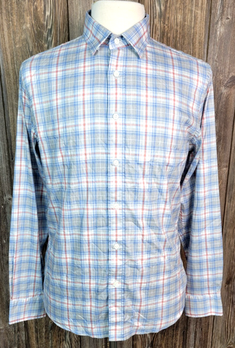 Camicia Faherty con bottoni elasticizzata casual leggera a quadri manica lunga uomo M - Foto 5 di 10