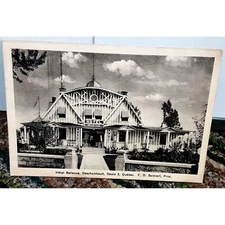 Hotel Bellevue Deschambault Quebec Canada 1936 Postcard