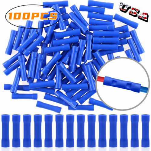 100/200x Insulated Straight Butt Wire Connector Electrical Cable Crimp Terminals - Picture 26 of 37