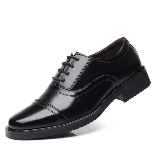 Men's Leather Shoes with Rubber Sole Non Slip Anti Static Work Shoes Impact and - Picture 12 of 20