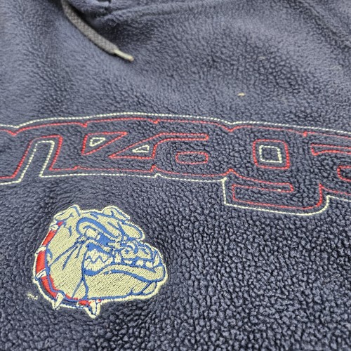 NCAA Gonzaga Bulldogs Fleece Hoodie Men's Size Large Navy Blue Embroidered Y2K - Picture 4 of 15