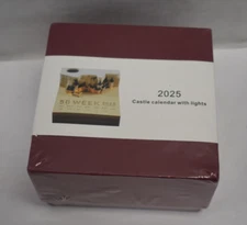 Castle Calendar w Lights 2025 w LED Paper Carving 3D Castle Notepad Tear Away