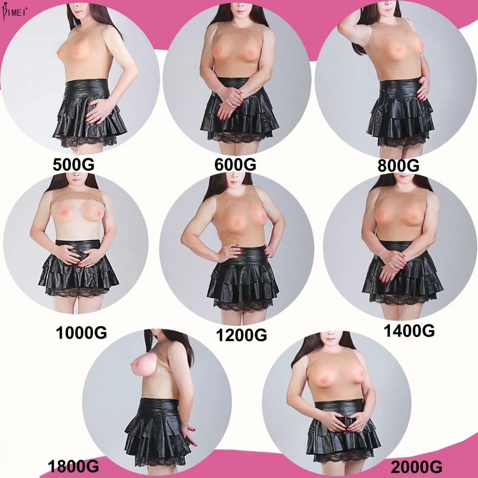 BIMEI Teardrop Silicone Breast Forms CD A-KK Cup Fake Boobs Bra Enhancer Cosplay - Image 2 of 3