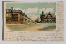 33929 Litho AK Schkeuditz Bahnhofstraße 1901 Près De Leipzig