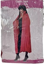 Classical Versatile Red Cape With Tie Neck Size Up To 14 Adult