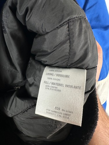 Vtg The North Face Boys Full Zip Quilt Lined Windbreaker Jacket Blue Sz 21x23 - Picture 7 of 17