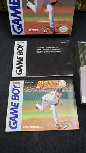 CIB ROGER CLEMENS MVP BASEBALL NINTENDO GAME BOY VIDEO GAME COMPLETE W PROTECTOR - Picture 5 of 14