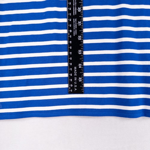 Falda Chico's Talla 0 EE. UU. Pequeña Azul Blanco Rayas Tinley Maxi Pull On Elástica Informal - Imagen 6 de 8