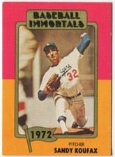 1980 Baseball Immortals #131 Sandy Koufax Los Angeles Dodgers
